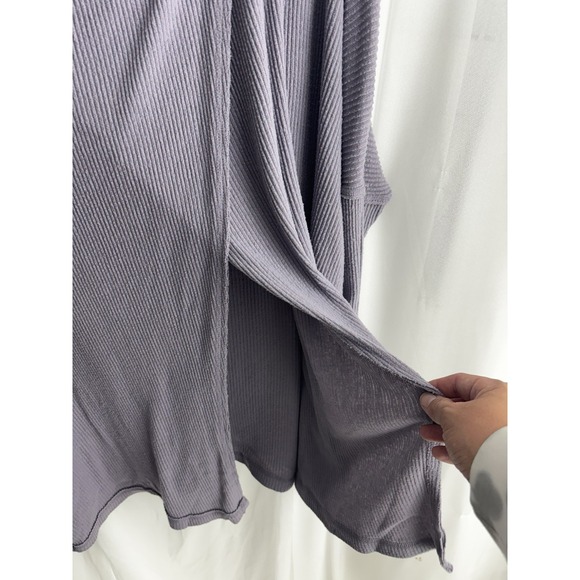 We The Free Womens Size L The Rosa Ribbed Sweater Shirt Lavender Lagenlook 0465 - Picture 8 of 10